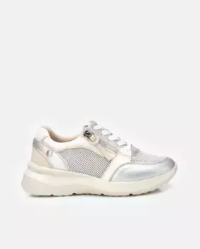 Женские кроссовки на шнуровке Xti, серебряный