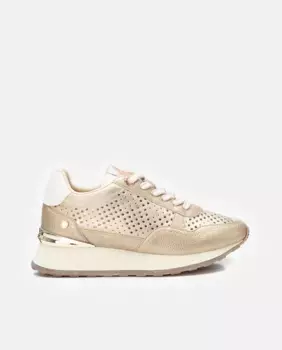 Женские кроссовки на шнуровке Xti, золото