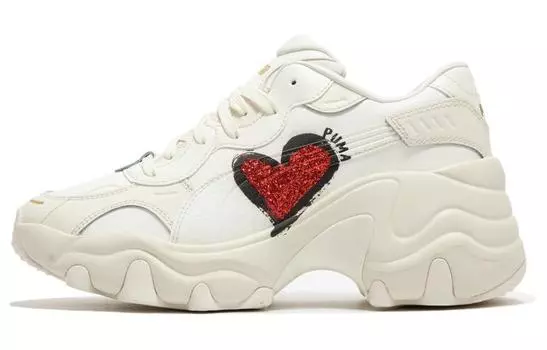 Женские кроссовки на танкетке Puma Pulsar на массивной танкетке, Beige/Red