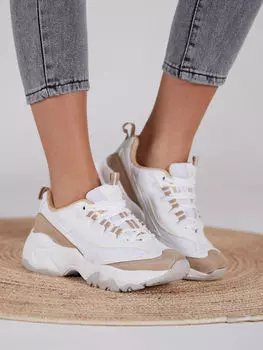 Женские кроссовки на толстой подошве со шнуровкой Tonny Black