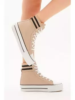 Женские кроссовки на толстой подошве со шнуровкой Tonny Black