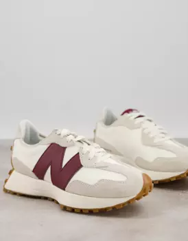 Женские кроссовки New Balance 327, белый/бордовый
