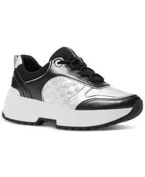 Женские кроссовки Percy Trainer на шнуровке Michael Kors, серебро