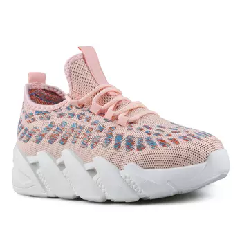 Женские кроссовки розовые на платформе Tendenz