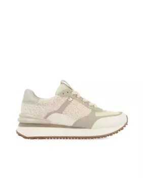 Женские кроссовки с комбинированным блеском и сеткой Gioseppo, белый