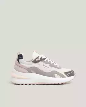 Женские кроссовки с замшевыми деталями Pepe Jeans, серый