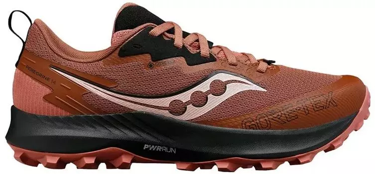 Женские кроссовки Saucony Peregrine 14 GTX для бега по пересеченной местности, темно-коричневый/черный