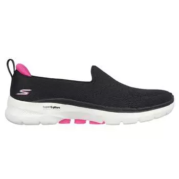 Женские кроссовки Skechers для ходьбы 124571_BKHP Черный без шнурков
