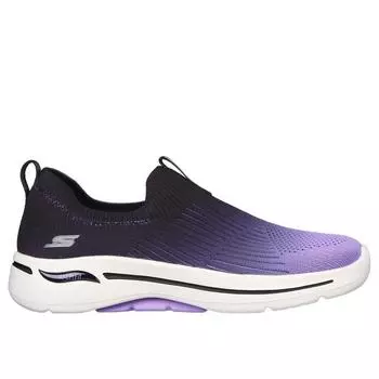 Женские кроссовки Skechers для ходьбы 124885_BKLV Фиолетовый Без Шнурков