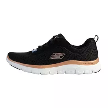 Женские кроссовки Skechers для ходьбы 149303_BKRG Черный со шнурками, цвет blanco