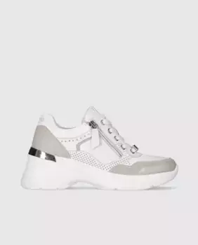 Женские кроссовки со шнуровкой и нескользящей подошвой Chika10, белый