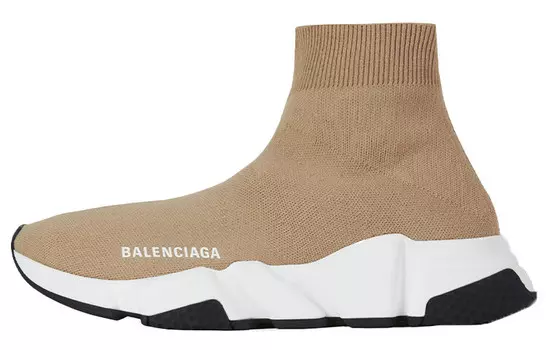 Женские кроссовки Speed Trainer «Бежевый белый» Balenciaga