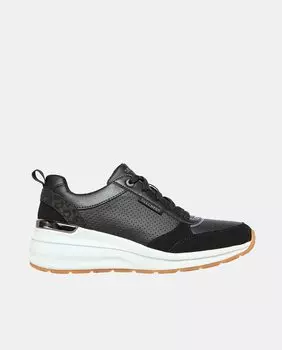 Женские кроссовки Sport Billion Subtle Spots на низкой танкетке Skechers, черный