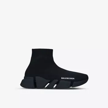 Женские кроссовки средней длины эластичной вязки Speed 20 Balenciaga, черный