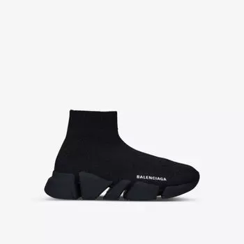 Женские кроссовки средней длины эластичной вязки Speed 20 Balenciaga, черный