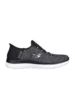 Женские кроссовки Summits_dazzling_haze Deco на шнуровке с логотипом SKECHERS, цвет Bkw