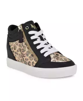 Женские кроссовки Tons High Top на скрытой платформе Nine West, золотой