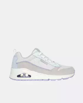 Женские кроссовки Uno с низким верхом из синтетической кожи Skechers, серый