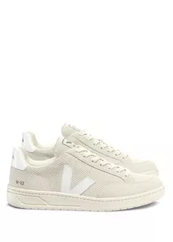 Женские кроссовки v-12 alveomesh с белым логотипом Veja