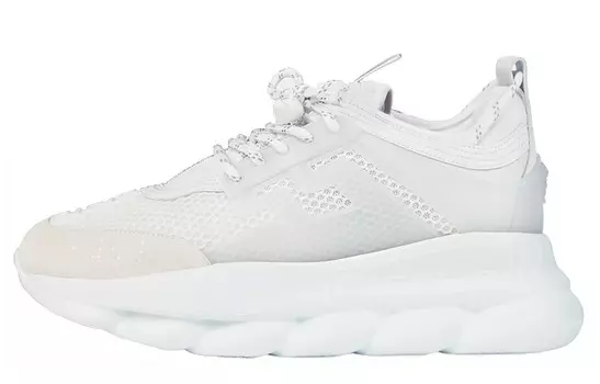 Женские кроссовки Versace на платформе, белый