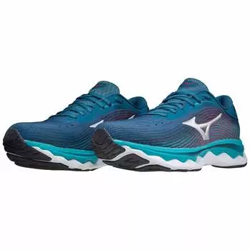 Женские кроссовки Wave Sky 5 в цвете Legion Blue, серебристый MIZUNO, цвет legion blue,silver