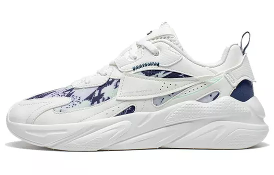 Женские кроссовки Xiaoyun Chunky с низким верхом Sail белого/темно-фиолетового цвета Xtep