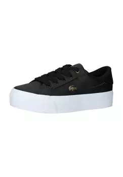 Женские кроссовки - ZIANE PLATFORM, кроссовки, подошва платформа, натуральная кожа LACOSTE, черный