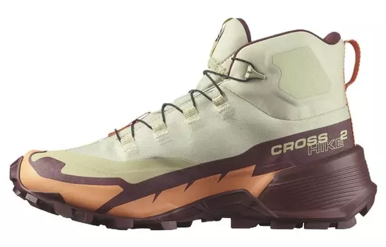 Женские кроссовые походные кроссовки Cross Hike 2 Mid GORE-TEX «Olive Night» Salomon