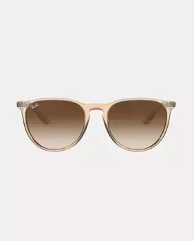 Женские круглые солнцезащитные очки Erika с коричневыми линзами Ray-Ban, коричневый