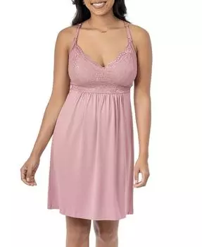 Женские кружевные брюки больших размеров Lucille для беременных и ампер; Ночная рубашка для кормящих мам – с чашечками на застежке Kindred Bravely, розовый