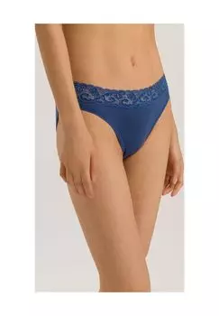 Женские кружевные хлопковые трусы Moments HANRO, цвет True Navy
