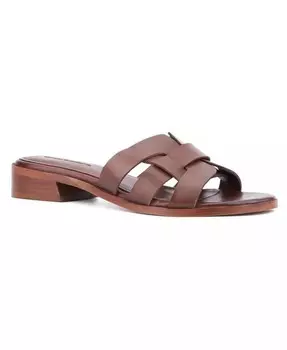 Женские кружевные сандалии на плоской подошве Vintage Foundry Co, коричневый