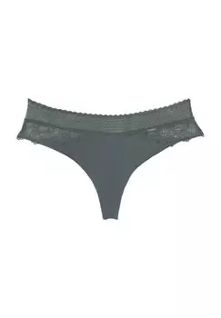 Женские кружевные стринги Elise с графическим рисунком s.Oliver, цвет Opalgreen