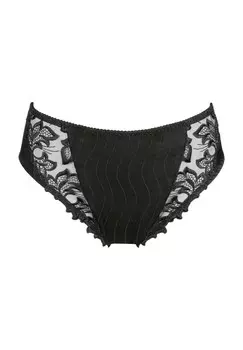 Женские кружевные трусы с высокой талией и блестящей вышивкой Deauville Prima Donna, черный