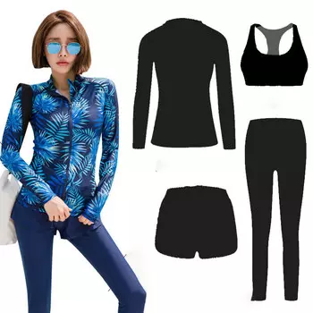 Женские купальники SBART с длинными рукавами, костюм для серфинга, быстросохнущий костюм, костюм-четверка [по вопросам размера обращайтесь в службу поддержки клиентов]