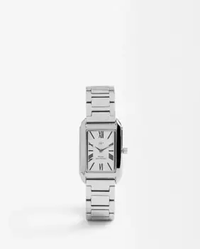 Женские квадратные часы Parfois из нержавеющей стали в серебристом цвете, серебряный