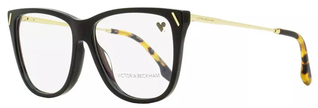 Женские квадратные очки Victoria Beckham VB2636 001 черные/золотые 56 мм