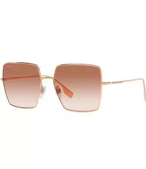 Женские квадратные солнцезащитные очки Burberry Daphne 58 мм, розовый