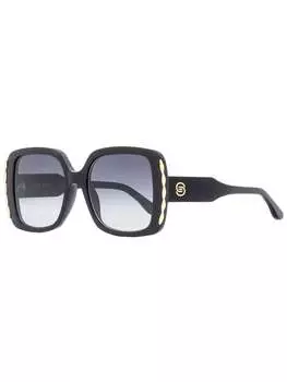 Женские квадратные солнцезащитные очки Elie Saab ES015/S 8079O черные/золотые 54 мм