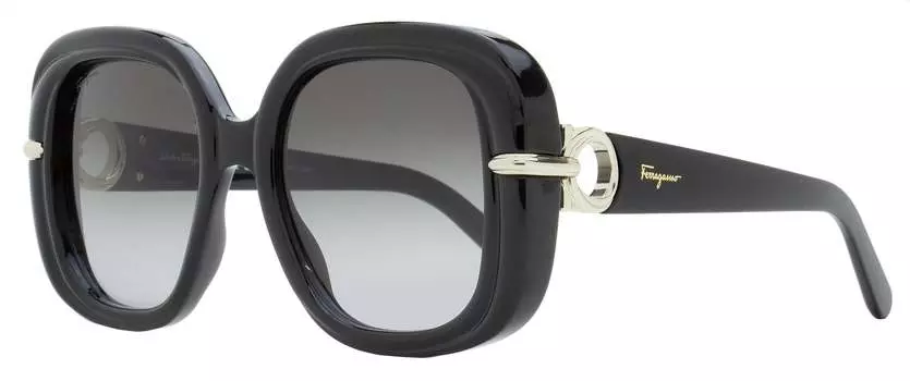 Женские квадратные солнцезащитные очки Ferragamo SF1058S 001 черные 54 мм Salvatore Ferragamo