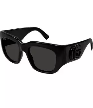 Женские квадратные солнцезащитные очки Gucci Marmont Monocolor 53 мм, черный