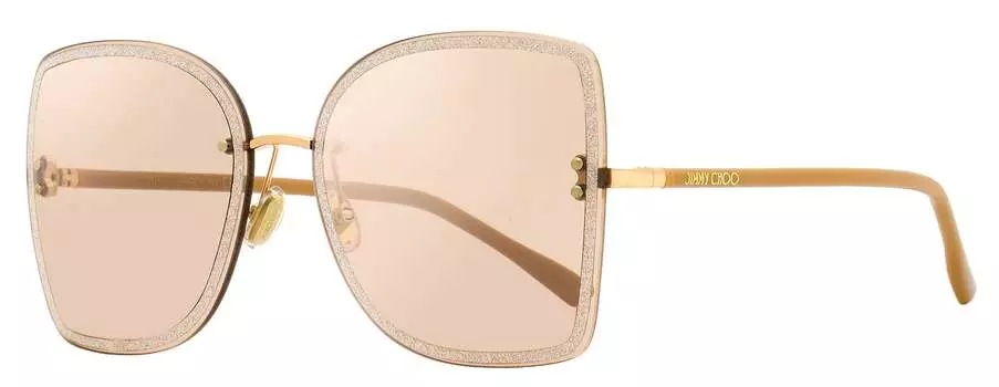 Женские квадратные солнцезащитные очки Jimmy Choo Leti FIB2S Nude/Gold 62 мм