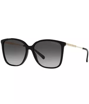 Женские квадратные солнцезащитные очки Michael Kors 0MK2169 56 мм с градиентом, черный