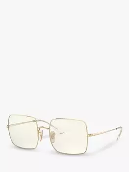 Женские квадратные солнцезащитные очки Ray-Ban RB1971, золотистый/прозрачно-серый
