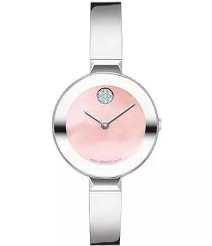 Женские кварцевые аналоговые часы Movado Bold с браслетом из нержавеющей стали, серебро