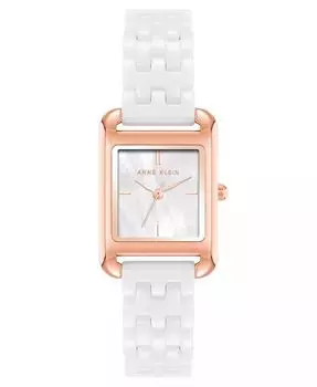 Женские кварцевые белые керамические часы, 23 мм Anne Klein, белый