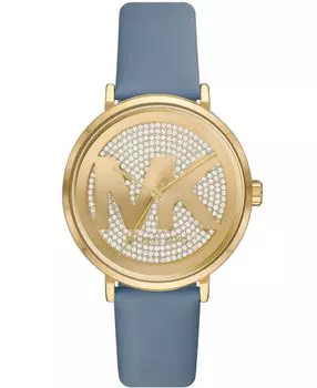 Женские кварцевые часы Addyson с тремя стрелками, кожа шамбре, 40 мм Michael Kors