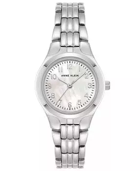 Женские кварцевые часы-браслет из серебристого сплава, 26 мм Anne Klein, мультиколор