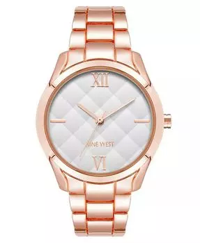 Женские кварцевые часы-браслет из сплава розового золота, 36 мм Nine West, розовый