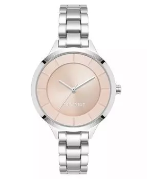 Женские кварцевые часы-браслет из сплава серебристого цвета, 34 мм Nine West, мультиколор